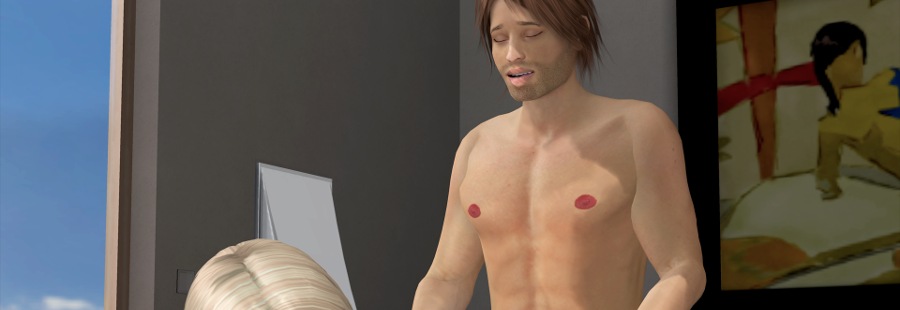3D date gay porn game with real time gay fucking